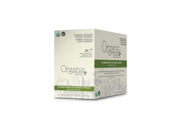 Organa Tea - Pan Fired Green, K-cup 2.0 compatible  24 Count Sleeve