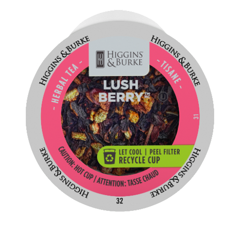 Higgins and Burke Lushberry Herbal Loose Tea, k-cup 2.0 compatible