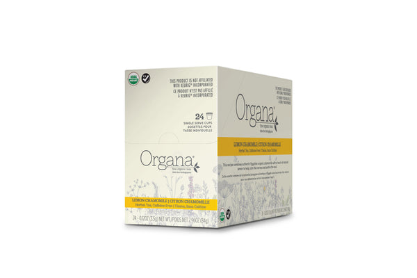 Organa Tea - LEMON CHAMOMILE TEA, K-cup 2.0 compatible  24 Count Sleeve
