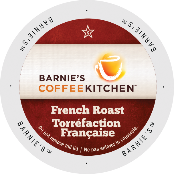 Barnie's Coffee  Rainforest Alliance French Roast coffee, k-cup 2.0 compatible
