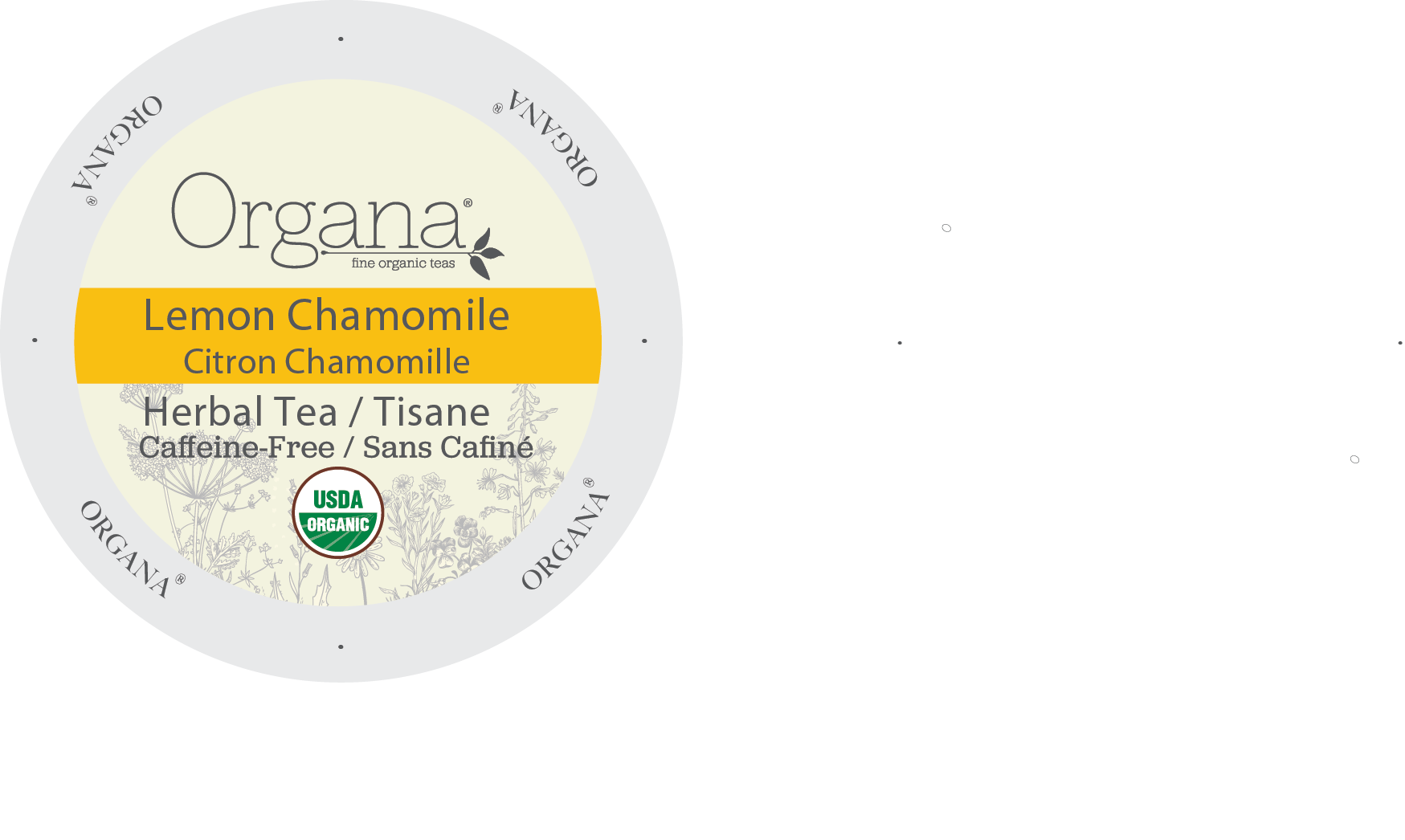 Organa Tea - LEMON CHAMOMILE TEA, K-cup 2.0 compatible  24 Count Sleeve