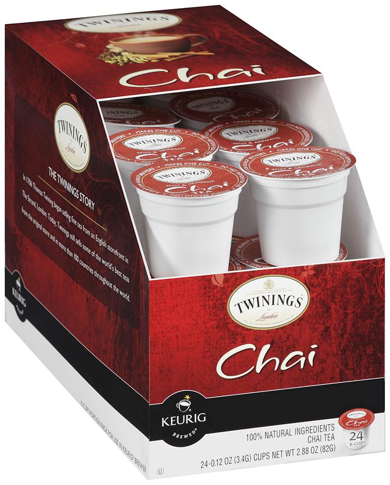 Discounted - Twinings Chai Tea, k-cup compatible, 24 count Best By Date 6/2015