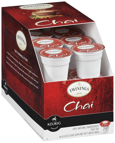Discounted - Twinings Chai Tea, k-cup compatible, 24 count Best By Date 6/2015