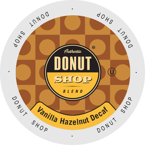 Authentic Donut Shop Vanilla Hazelnut flavored coffee, k-cup 2.0 compatible