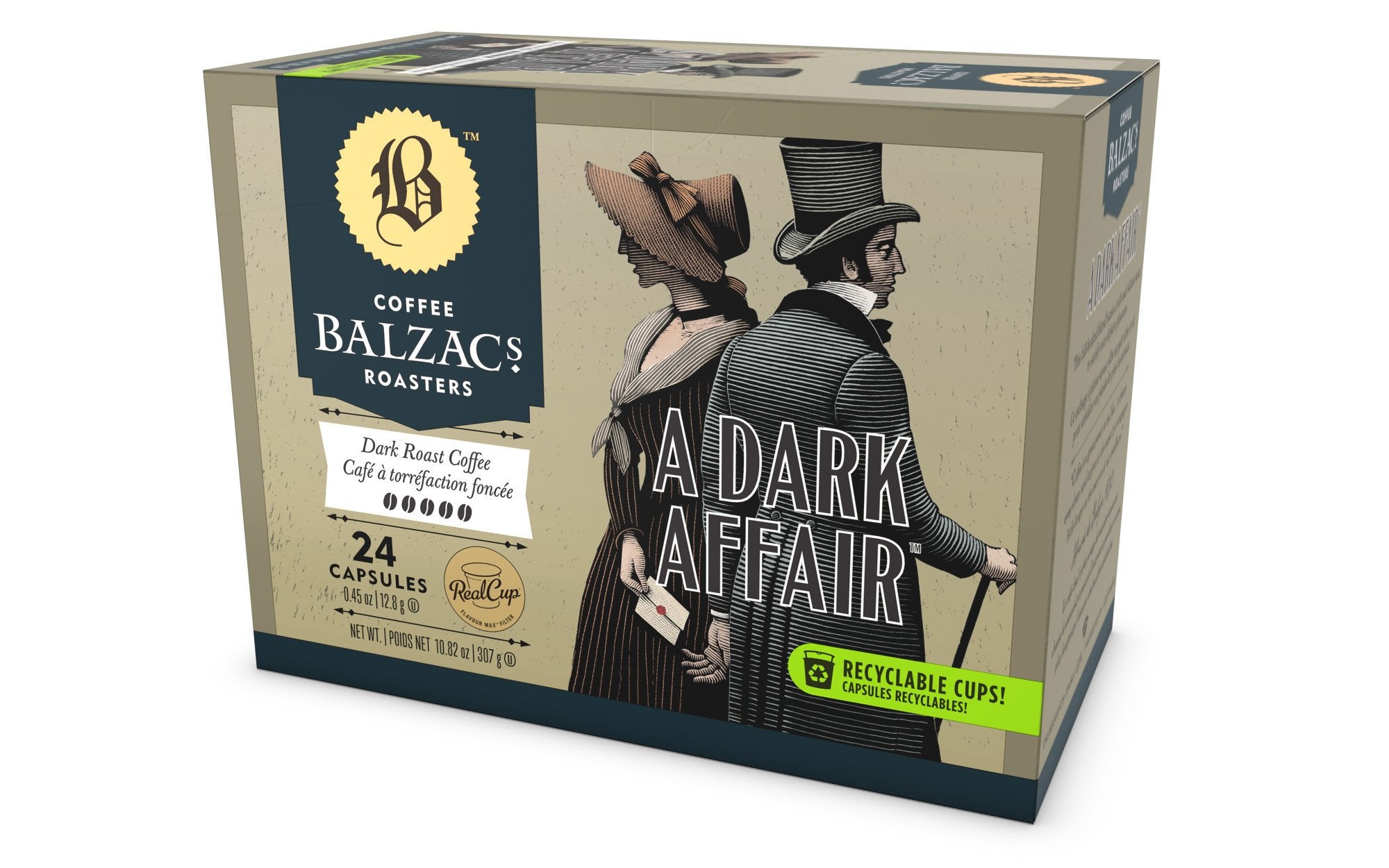 Balzac's Coffee A Dark Affair Coffee, k-cup 2.0 compatible