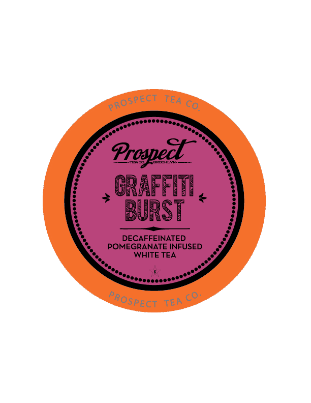 Prospect Tea Graffiti Burst Flavored  White Tea, k-cup 2.0 compatible