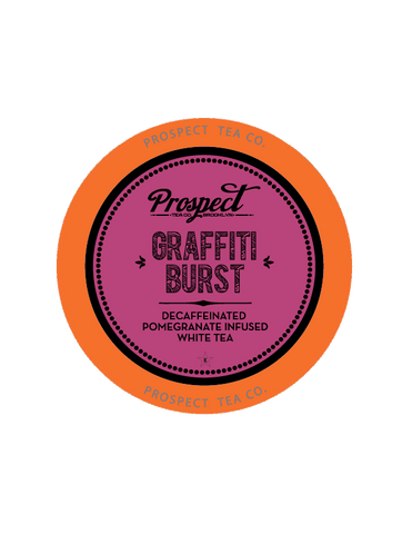 Prospect Tea Graffiti Burst Flavored  White Tea, k-cup 2.0 compatible