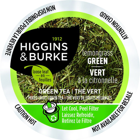 Higgins and Burke Green Tea, k-cup compatible