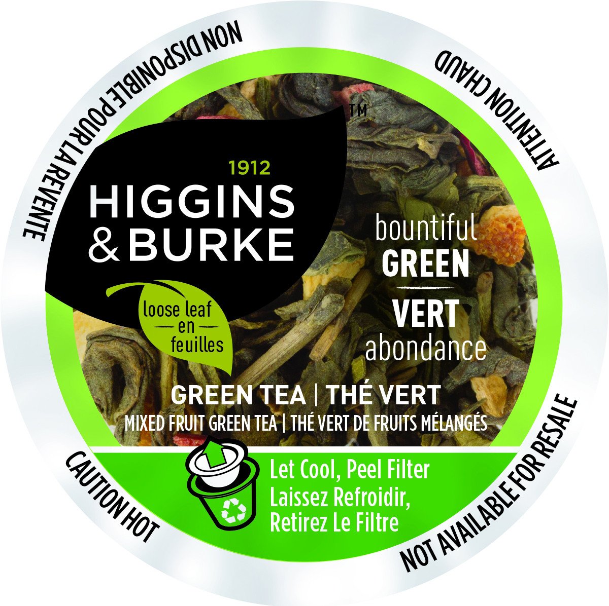 Higgins and Burke Bountiful Green Tea, k-cup 2.0 compatible (Tame Dragon)