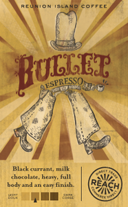 Reunion Island Bullet Espresso coffee - 12 ounce whole bean